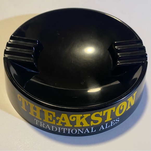 Theakston melamine ashtray, vintage,GUC 6 1/2”x2 “ Made in England for your cave - Picture 1 of 5
